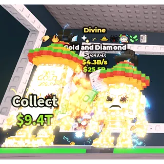 1 of 1 Divine Gold and Diamond !!! - 4.3B/s - Secret M4X / Fast delivery!