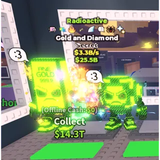 1 of 1 Radioactive Gold and Diamond !!! - 3.3B/s - Secret 11M / Fast delivery!