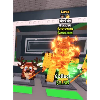 Lava 1x1x1x1 / SUPER RARE Reindeer Pet Trait!!! - 17.7M/s - Secret - Reindeer - Fire / Fast delivery!