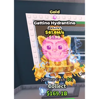 Gold Gattino Hydrantino - 61.6M/s - Secret - Bubblegum NU2 / Fast delivery!