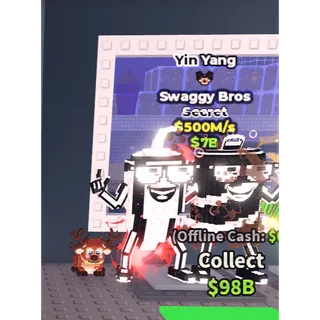 Yin Yang Swaggy Bros / Very rare reindeer pet trait!!! - 500M/s - Secret 6M / Fast delivery!