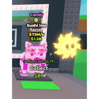 Candy Sushi Inu / Super Rare Sun Pet Trait!!! - 72M/s - Secret - Sun 6M / Fast delivery!