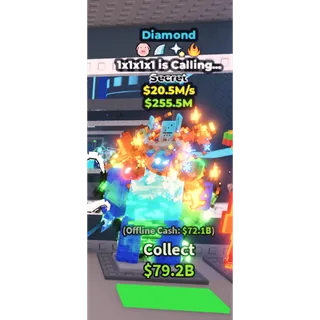 Diamond 1x1x1x1 is Calling... / RARE John Pork Mutation!!! - 20.5M/s - Secret - Is Calling - +3 / Fast delivery!