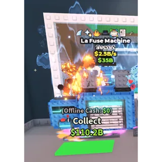 La Fuse Machine - 2.5B/s / RARE JOB Application trait!! - Secret -Shark-Starfall-Fire-Matteo-Chicleteira - Job - Bombardiro 2M