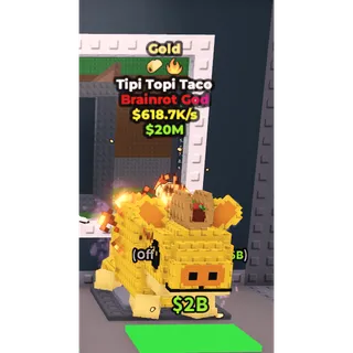 Gold Tipi Topi Taco - 618.7K/s - Brainrot God - Taco -Fire / Fast delivery!