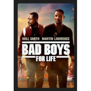 Bad Boys for Life (2020) HD MOVIES ANYWHERE CODE