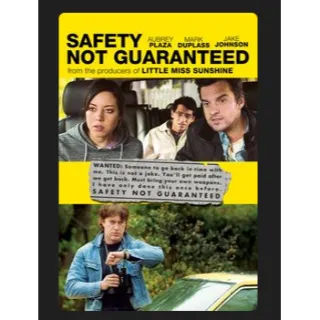 Safety Not Guaranteed (2012) SD MOVIES ANYWHERE CODE