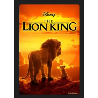 The Lion King (2019) HD MOVIES ANYWHERE CODE