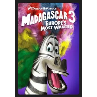 DREAMWORKS Madagascar 3: Europe's Most Wanted (2012) HD MOVIES ANYWHERE CODE