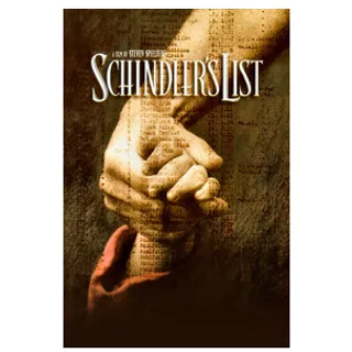 Schindler's List (1993) HD MOVIES ANYWHERE CODE