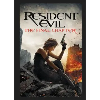 Resident Evil: The Final Chapter (2016) HD MOVIES ANYWHERE CODE