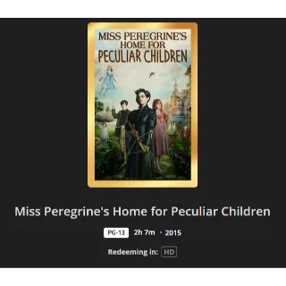 TIM BURTON'S MISS PEREGRINE'S HOME FOR PECULIAR CHILDREN