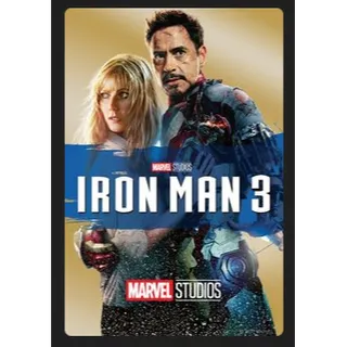 MARVEL Iron Man 3 (2013) HD MOVIES ANYWHERE CODE