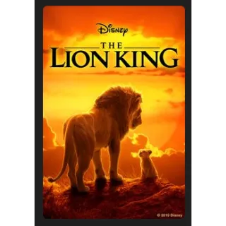 The Lion King (2019) HD MOVIES ANYWHERE CODE