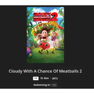 Cloudy with a Chance of Meatballs 2 (2013) HD