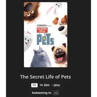 The Secret Life of Pets (2016) HD