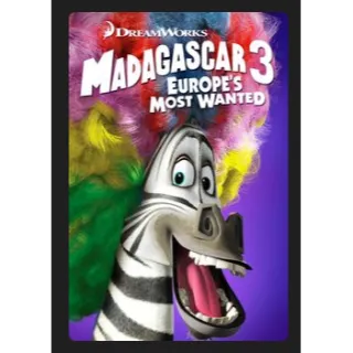 Madagascar 3: Europe's Most Wanted (2012) HD MOVIES ANYWHERE CODE