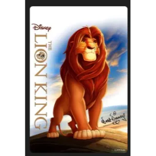 DISNEY The Lion King (1994) Signature Collection EDITION HD MOVIES ANYWHERE CODE