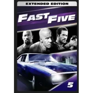 Fast Five (2011) Extended Edition SD MOVIES ANYWHERE CODE