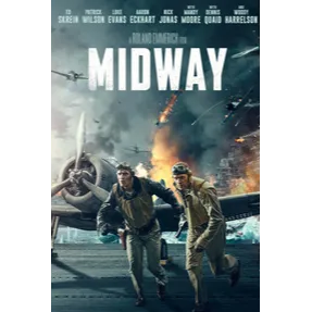 Midway (2019) 4K UHD APPLE TV/ FANDANGO / GOOGLE PLAY CODE REDEEMS AT MOVIEREDEEM.COM