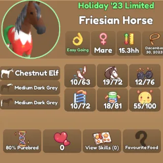 Chestnut Elf Friesian 