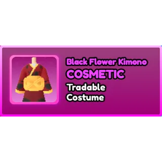 Black Flower Kimono Costume
