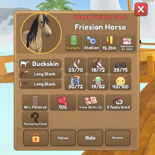 Buckskin Friesian