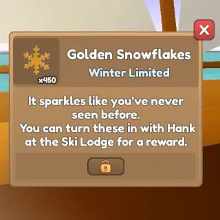 x450 Golden Snowflakes