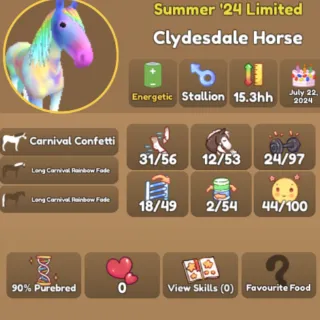 Carnival Confetti Clydesdale 