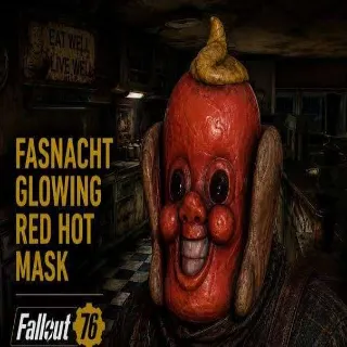 Fasnatch glowing red hot mask