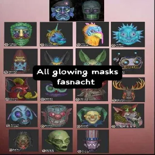 All Glowing Masks Fasnac
