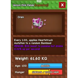 HUGE NIGHTMARE/VENOM PINK PANDA | 60KG - 61KG