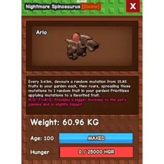 HUGE NIGHTMARE SPINOSAURUS | 60-61 KG