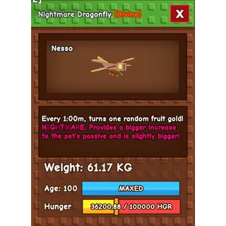 HUGE NIGHTMARE/VENOM DRAGONFLY | 60KG - 61KG