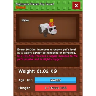 HUGE NIGHTMARE FRENCH FRY FERRET 61KG+ | 20 MIN CD