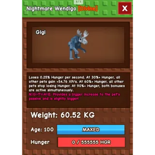 HUGE NIGHTMARE/VENOM WENDIGO | 60-61 KG