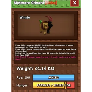 HUGE NIGHTMARE/VENOM CHIMERA | 60-61 KG