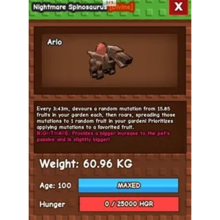 HUGE NIGHTMARE/VENOM SPINOSAURUS | 60KG - 61KG