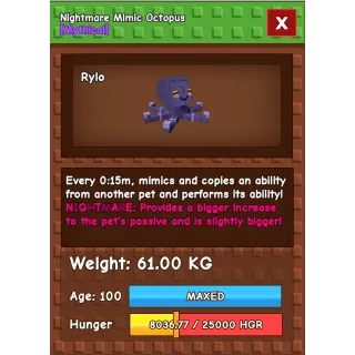 2 HUGE NIGHTMARE MIMIC OCTOPUS 61KG+ | 15 SECS CD WITH TOY