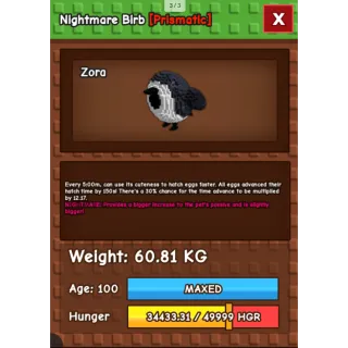 HUGE NIGHTMARE BIRB | 60-61KG