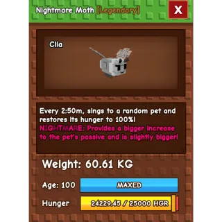 HUGE NIGHTMARE MOTH | 60-61 KG