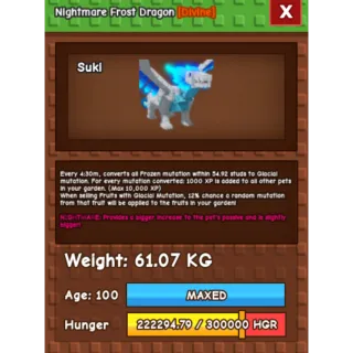 HUGE NIGHTMARE FROST DRAGON | 60-61KG