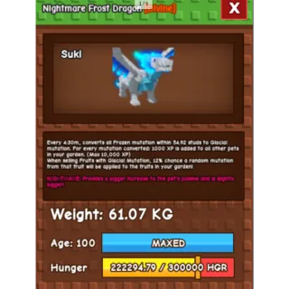 HUGE NIGHTMARE/VENOM FROST DRAGON | 60-61 KG