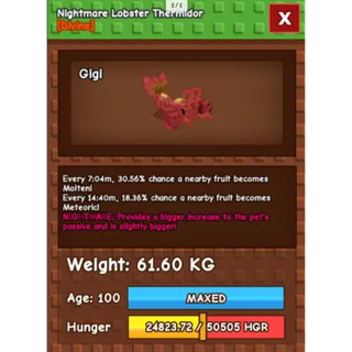  HUGE NIGHTMARE/VENOM LOBSTER THERMIDOR | 60KG - 61KG