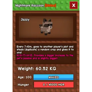  HUGE NIGHTMARE/VENOM RACCOON | 60KG - 61KG