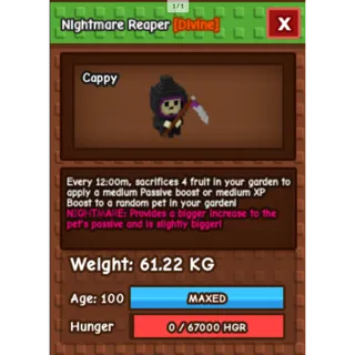 HUGE NIGHTMARE/VENOM REAPER | 60KG - 61KG