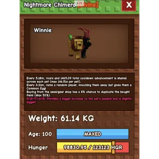 HUGE NIGHTMARE/VENOM CHIMERA | 60KG - 61KG