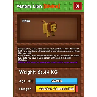 HUGE NIGHTMARE/VENOM LION| 60KG - 61KG