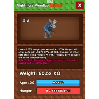 HUGE NIGHTMARE/VENOM WENDIGO | 60KG - 61KG