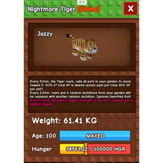 HUGE NIGHTMARE TIGER | 60-61 KG